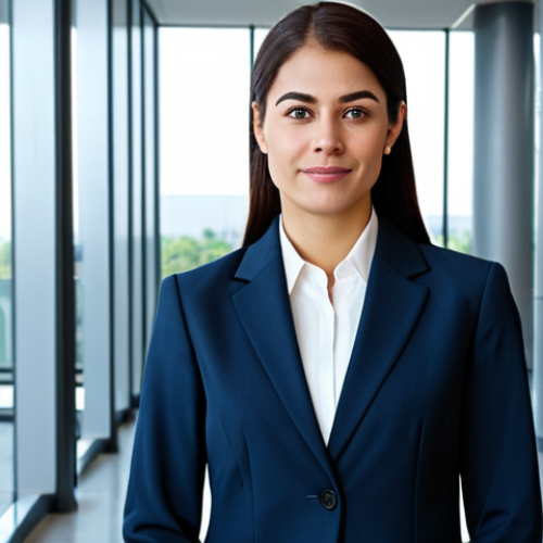 Home 20 **
"A professional businesswoman in a modest business suit, standing confidently in a modern office building lobby, fully clothed, appropriate attire, safe for work, perfect anatomy, natural proportions, professional photography, high quality, family-friendly."
**