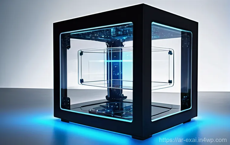 설명 가능한 AI의 혁신적 접근법 - **Prompt:** A conceptual, futuristic illustration depicting a massive, opaque 'black box' AI system ...
