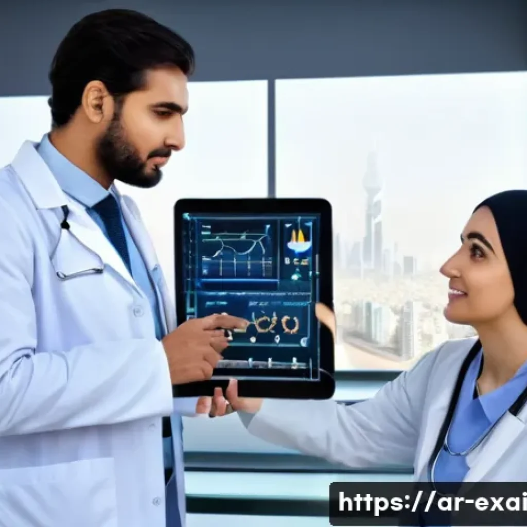설명 가능한 AI의 위험 요소와 해결 방안 - **Prompt 1: Healthcare Transparency with XAI**
A highly detailed, realistic image of an Arab mal...