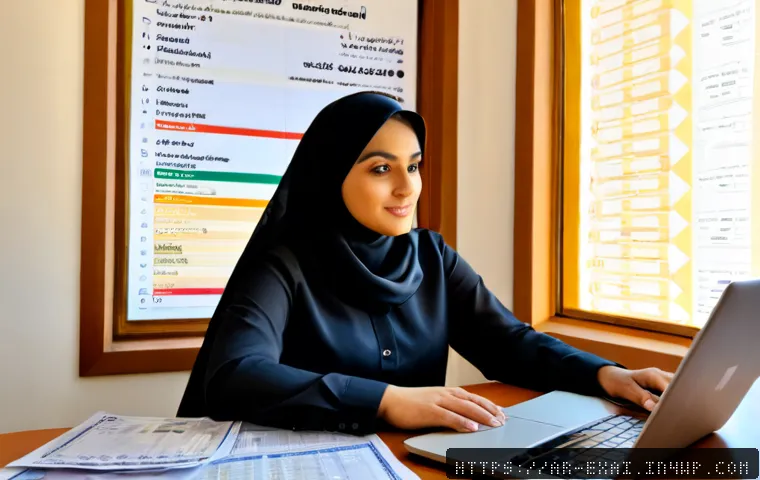설명 가능한 AI의 비용 효율성 분석 - Photorealistic modern Gulf-region office, Arab businesswoman in modest professional attire and hijab...